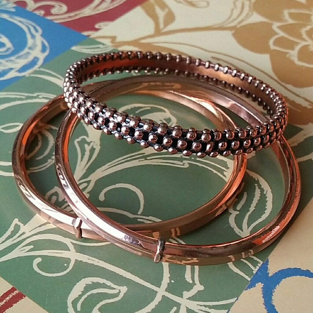 Copper bracelet set